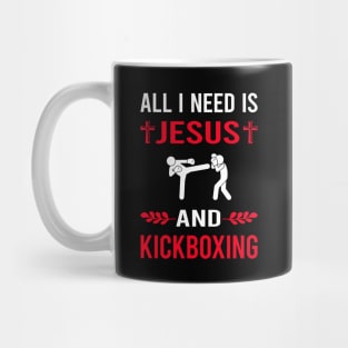 I Need Jesus And Kickboxing Mug